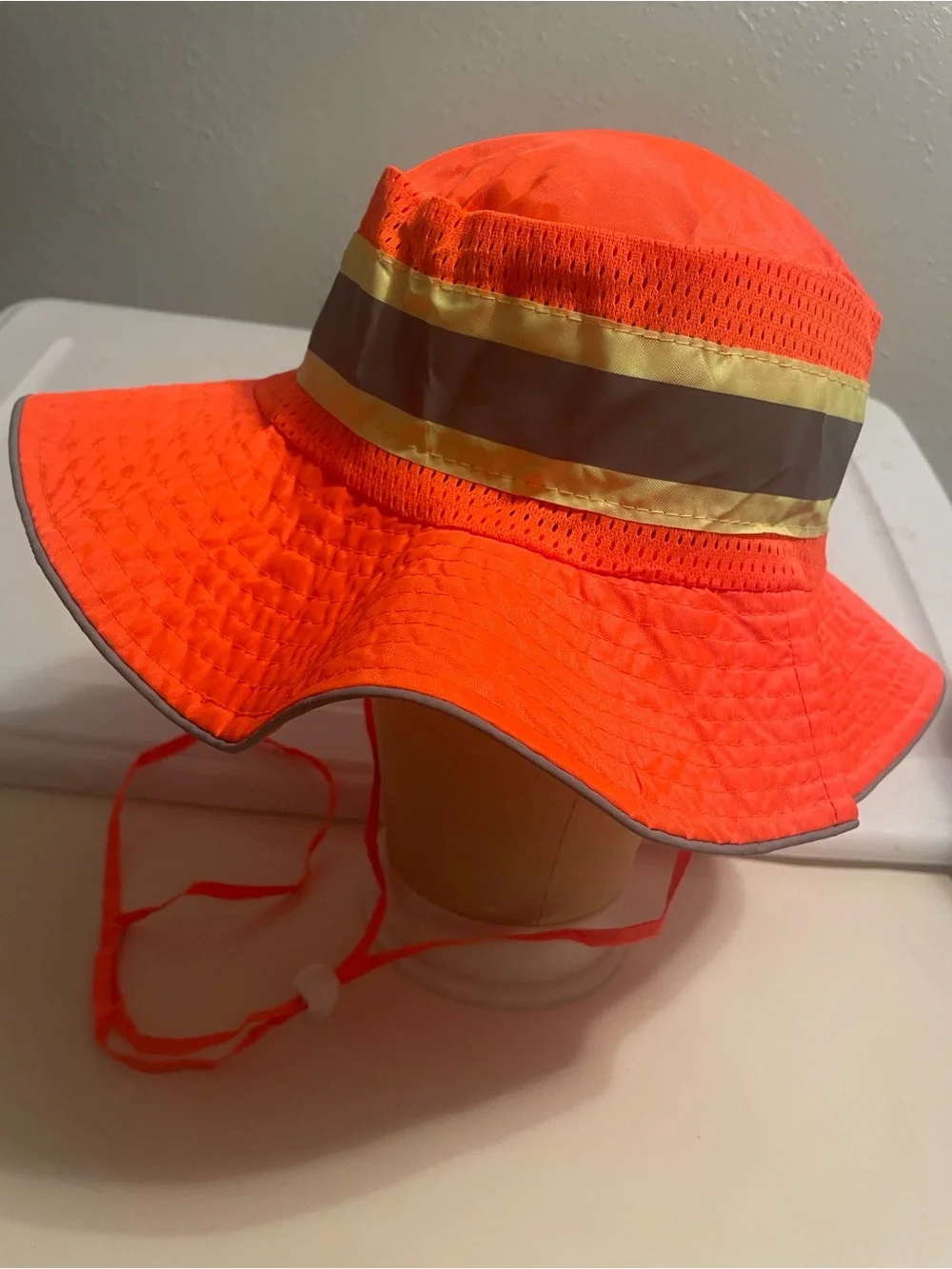Ironwear High-Visibility Orange Safety Sun Hat with Reflective Band